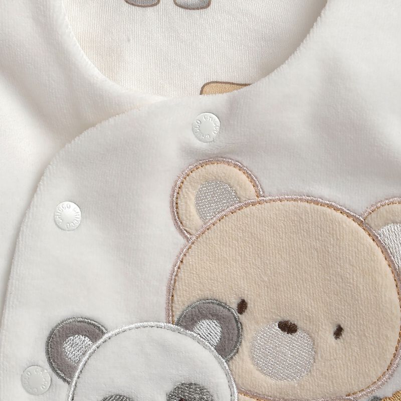 Infants Bronze Velour Reversible Cardigan image number 2